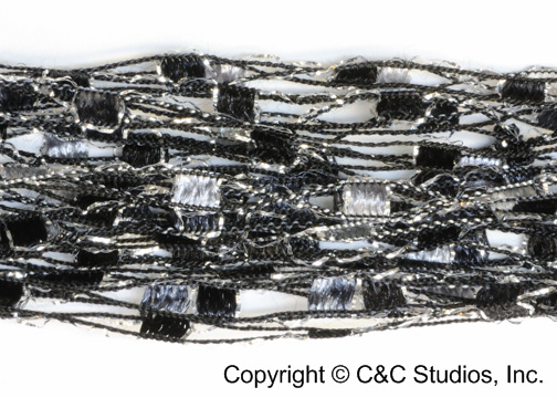 1275 BLACK WHITE SILVER GLITTER